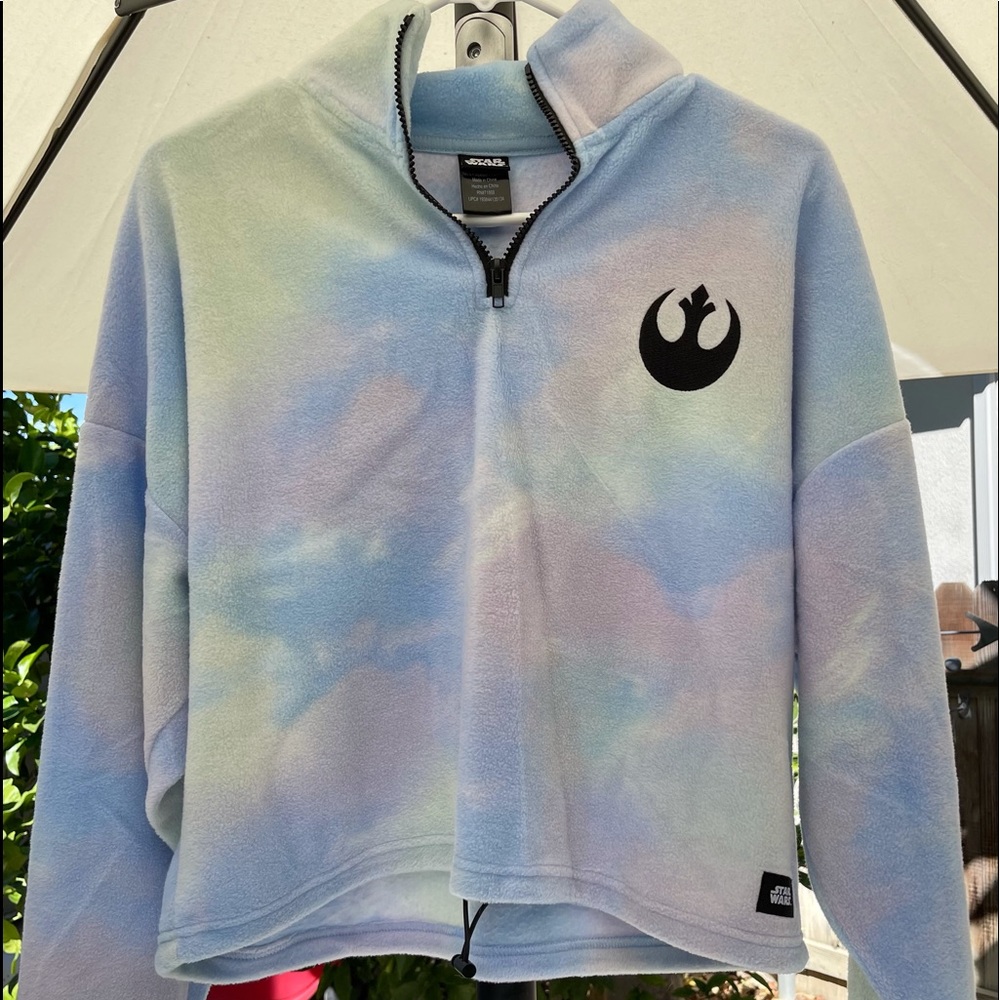 New WO tags Star Wars crop tie dye sweatshirt